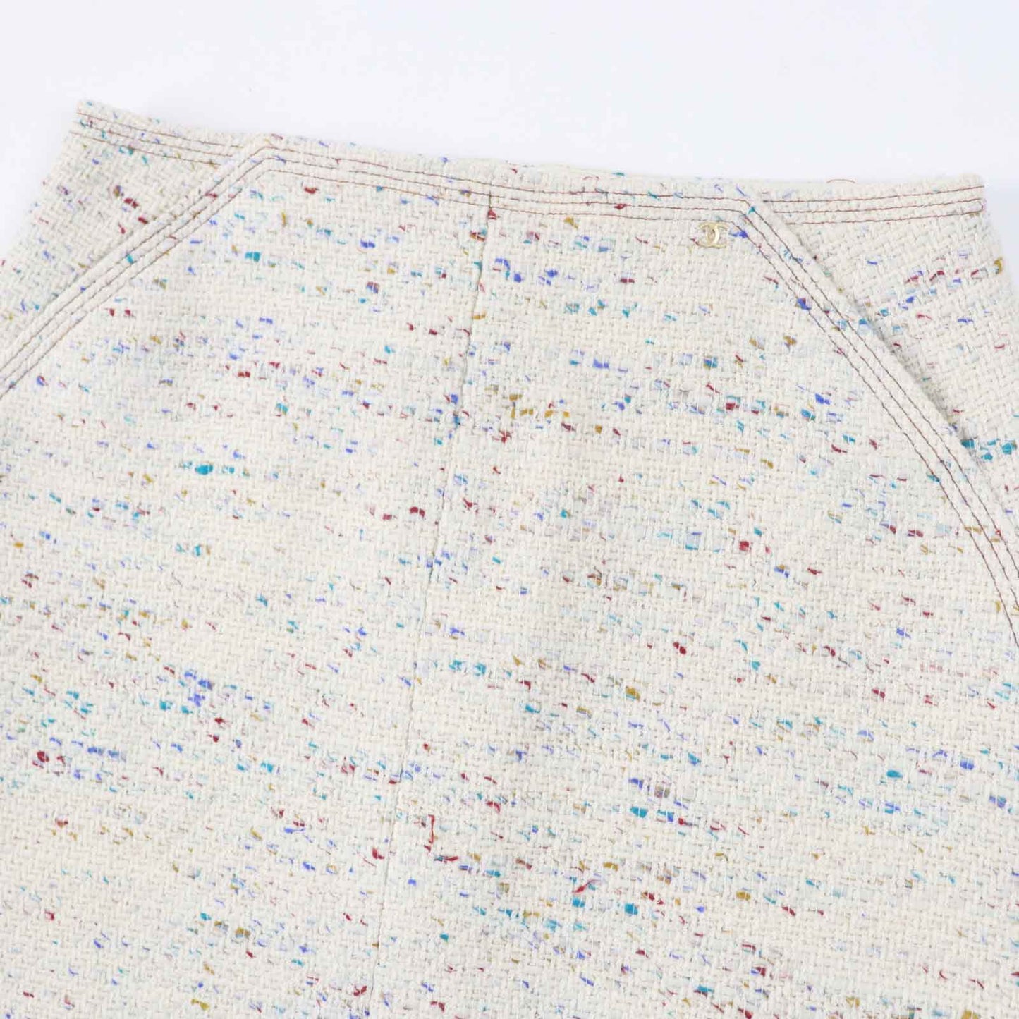 Chanel Wool Nylon Trapezoid Skirt 46