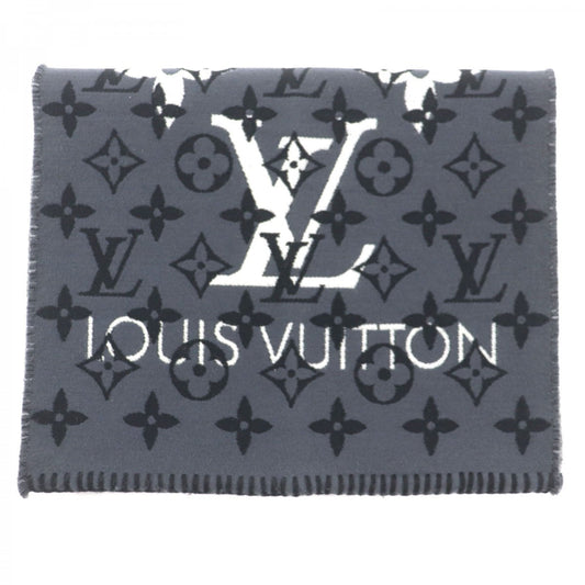 Louis Vuitton Scarf M76377 ou Need Monogram Wool Gray