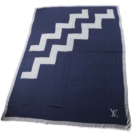 Louis Vuitton scarf Wool Navy Gray