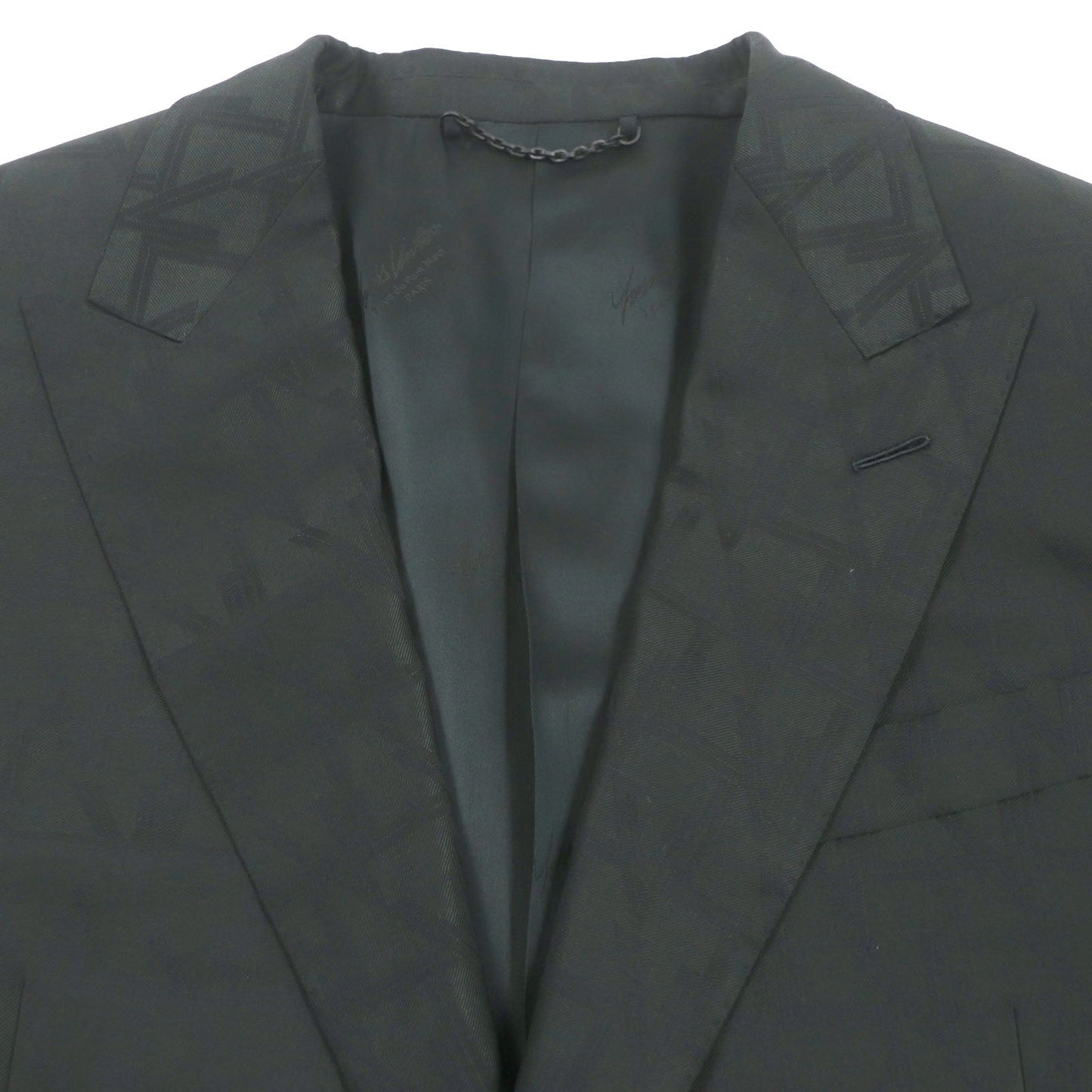 Louis Vuitton tailored jacket HPFJ8E 50 Wool Cotton Green Apparel