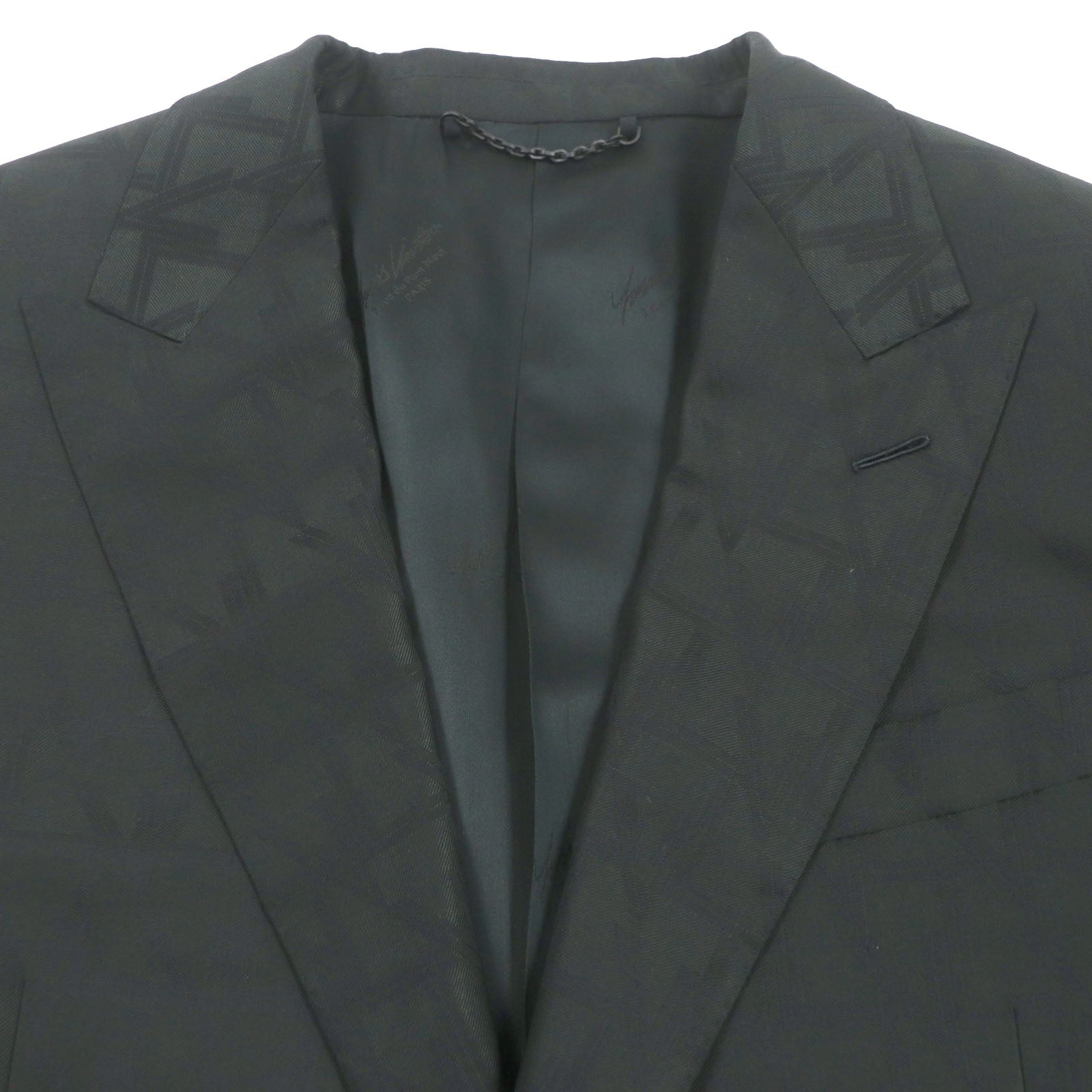 Louis Vuitton tailored jacket HPFJ8E 50 Wool Cotton Green Apparel