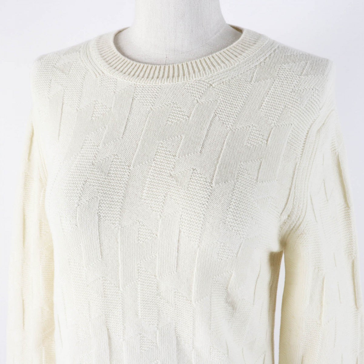Knit Main: Wool Ivory Women Handbag Travel Bag