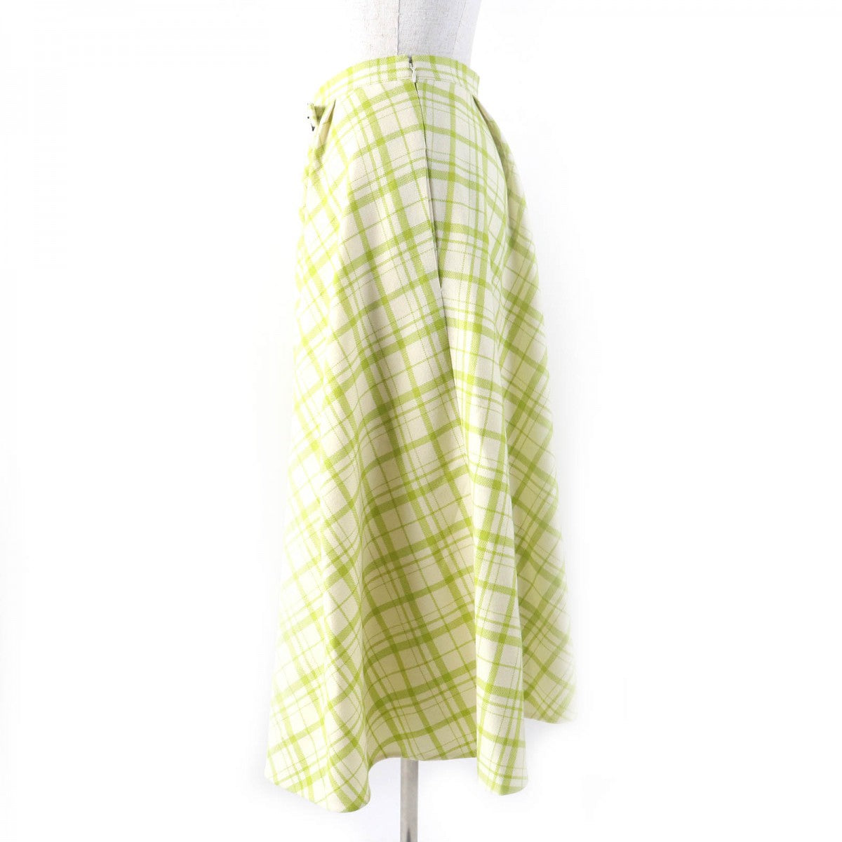 Dior Christian Flare Skirt Outer: % Wool, Lining: Green Travel Bag