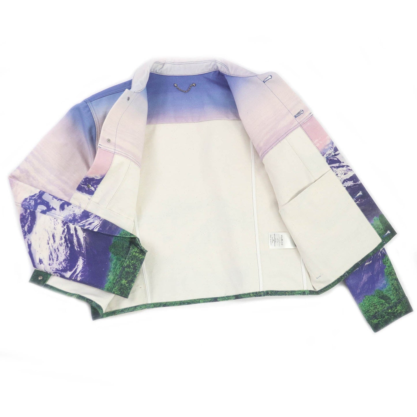 Louis Vuitton Jacket 1A9T10 part cowhide landscape Denim Cotton Multicolor Apparel