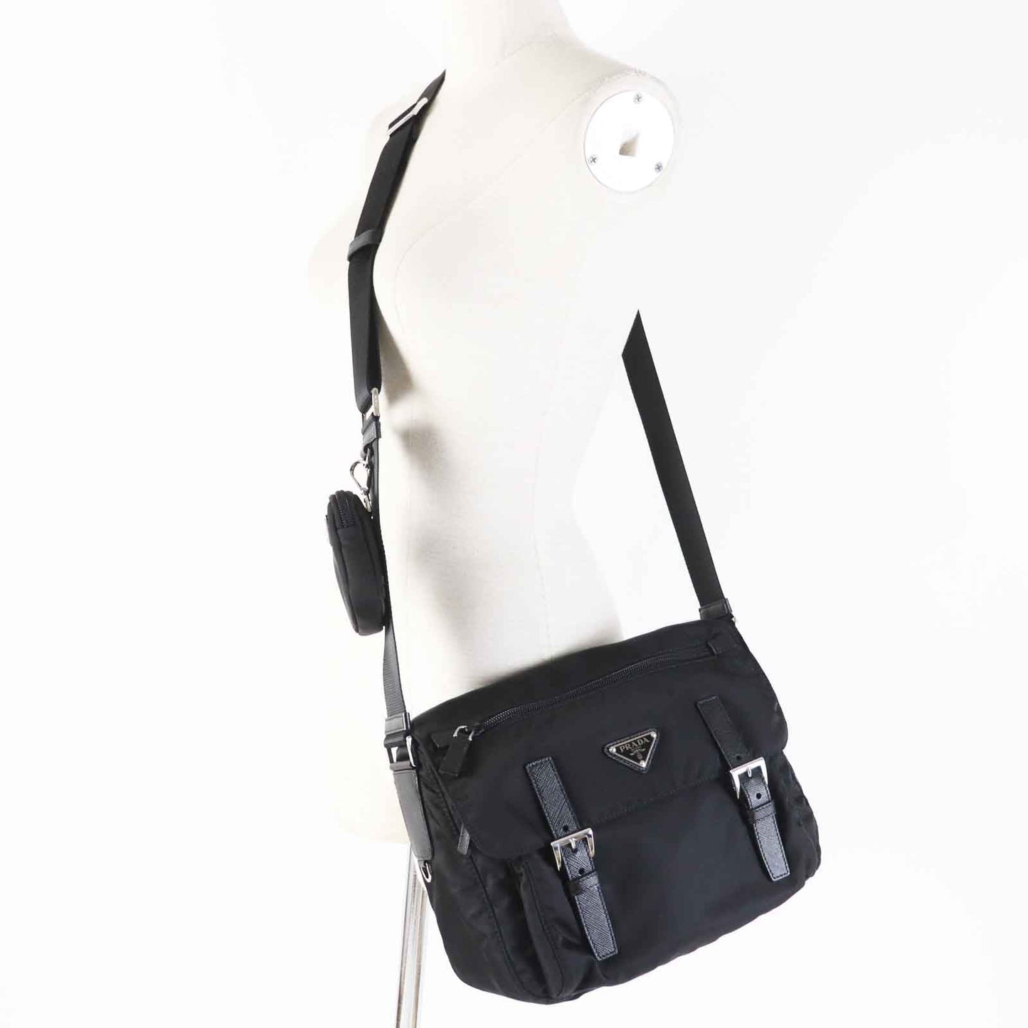 Prada Shoulder Bag 1Bd953 Nylon Black