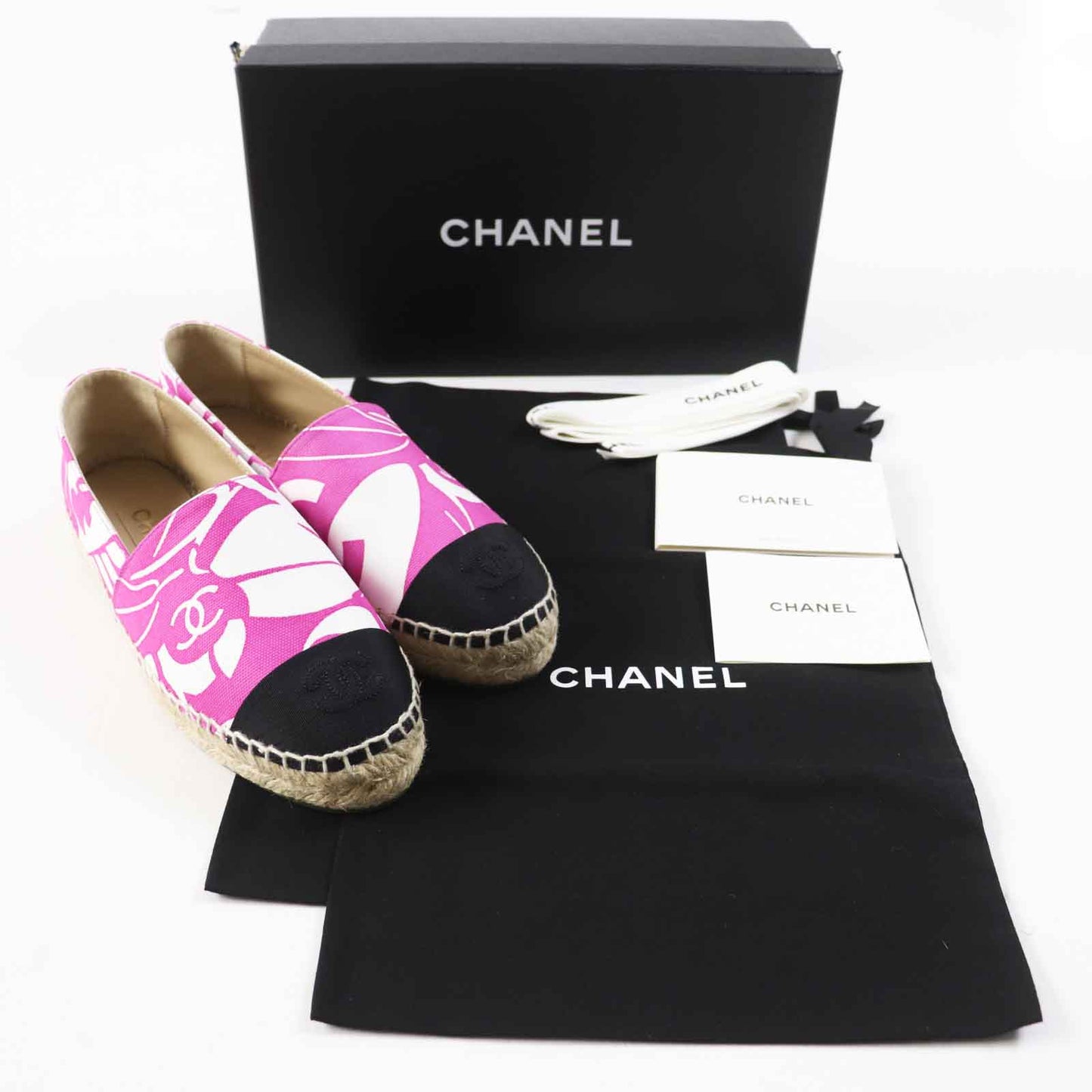 Chanel COCO Mark Espadrilles Canvas Jute 36 Bag