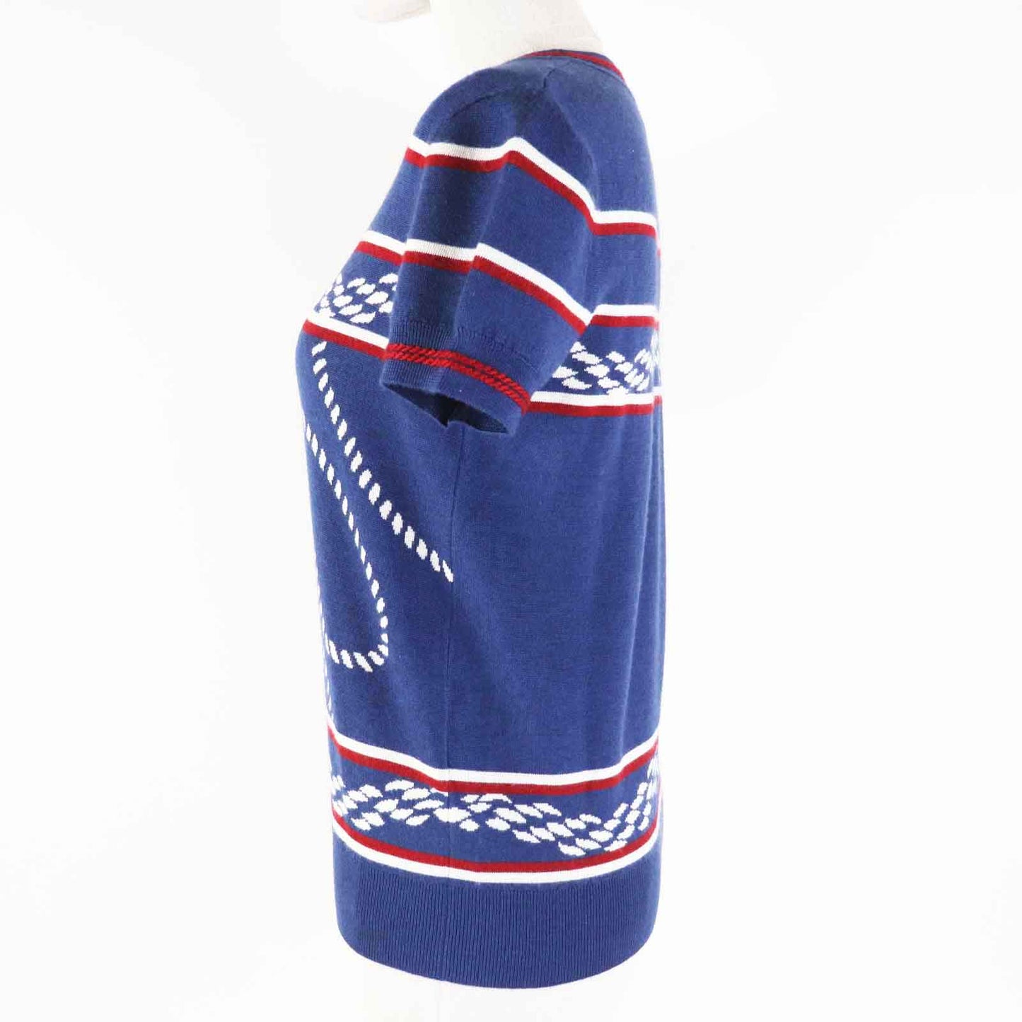 Short Sleeve Knit Main: Cashmere, Main: Silk, Nylon Blue Travel Bag