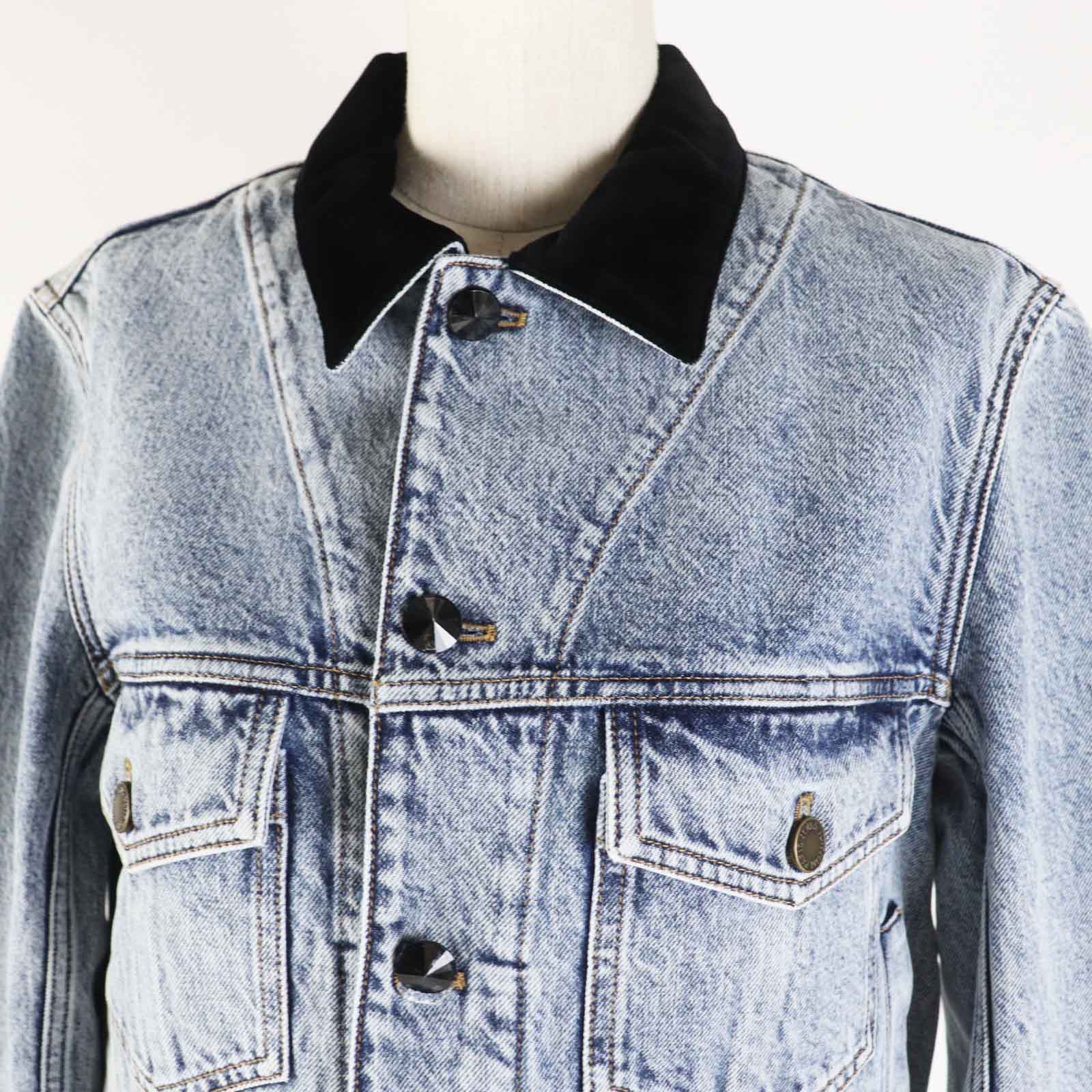 Louis Vuitton Jacket 1AFEPI jacket 36 Denim Cotton Blue Apparel