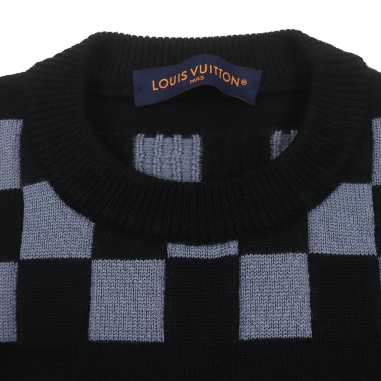 Louis Vuitton sweater sle Macro S Wool Black Blue Apparel