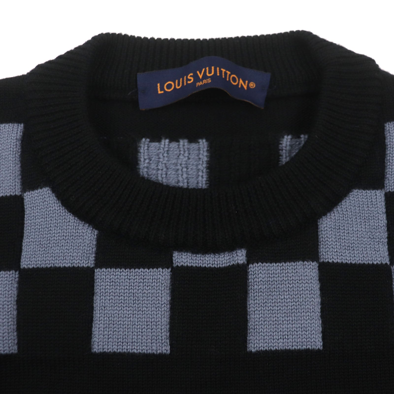 Louis Vuitton sweater sle Macro S Wool Black Blue Apparel