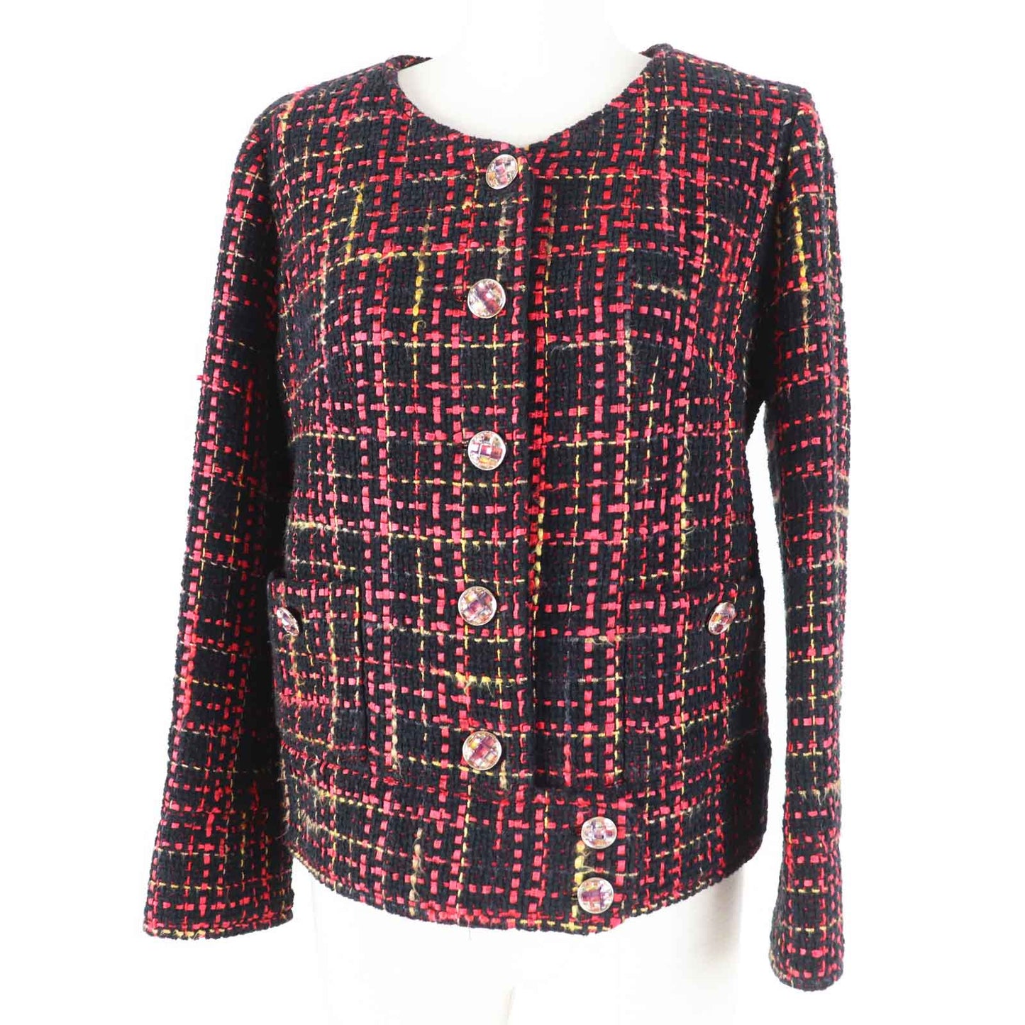 Chanel Tweed No Collar Jacket