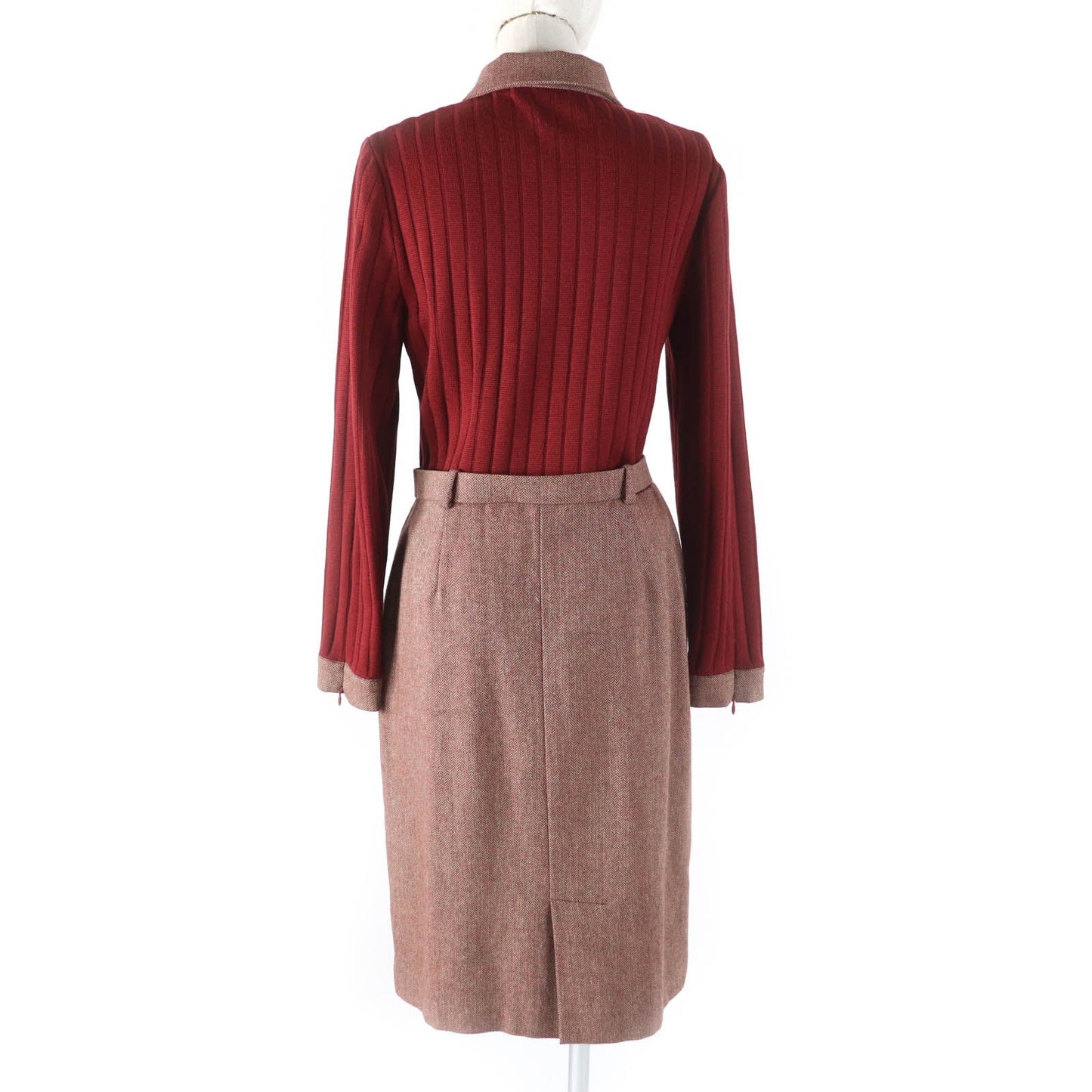 One Piece Main: Wool, Lining: Acetate, Lining: Red Travel Bag