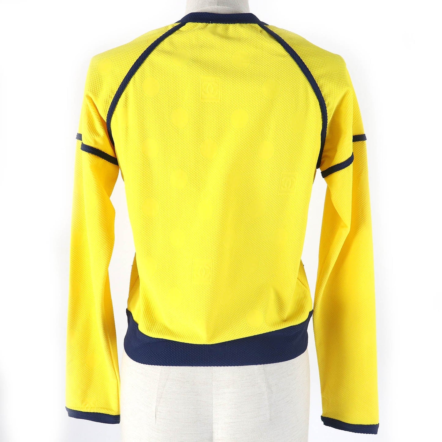 Chanel Sports Line Jacket Yellow Navy 36