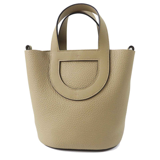 Hermes Handbag Main Taurillon Clemence Part Swift Marfa In Beige Travel Bag