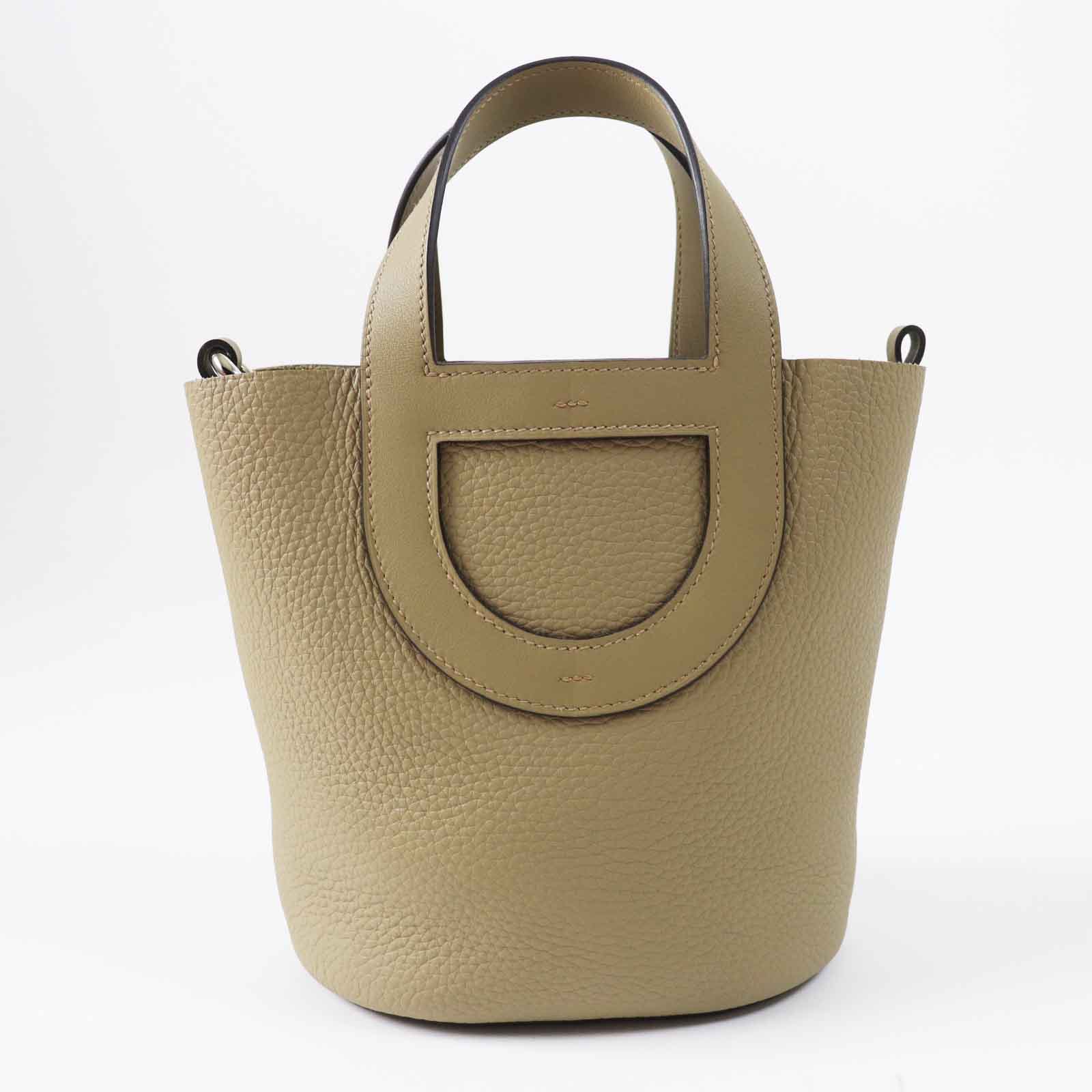 Hermes Handbag Main Taurillon Clemence Part Swift Marfa In Beige Travel Bag