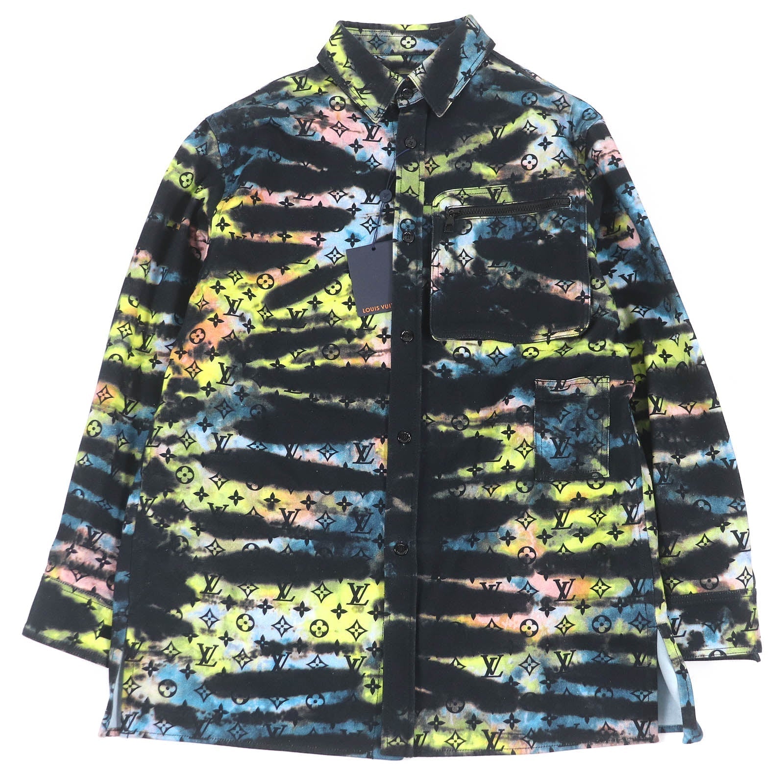 Louis Vuitton Jacket ns L Denim Cotton Black Multicolor Apparel