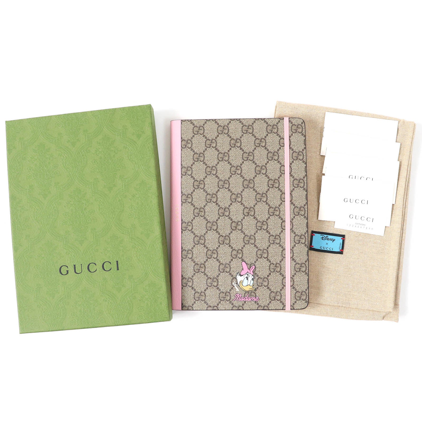 Gucci Notebook Beige Pink Travel Bag