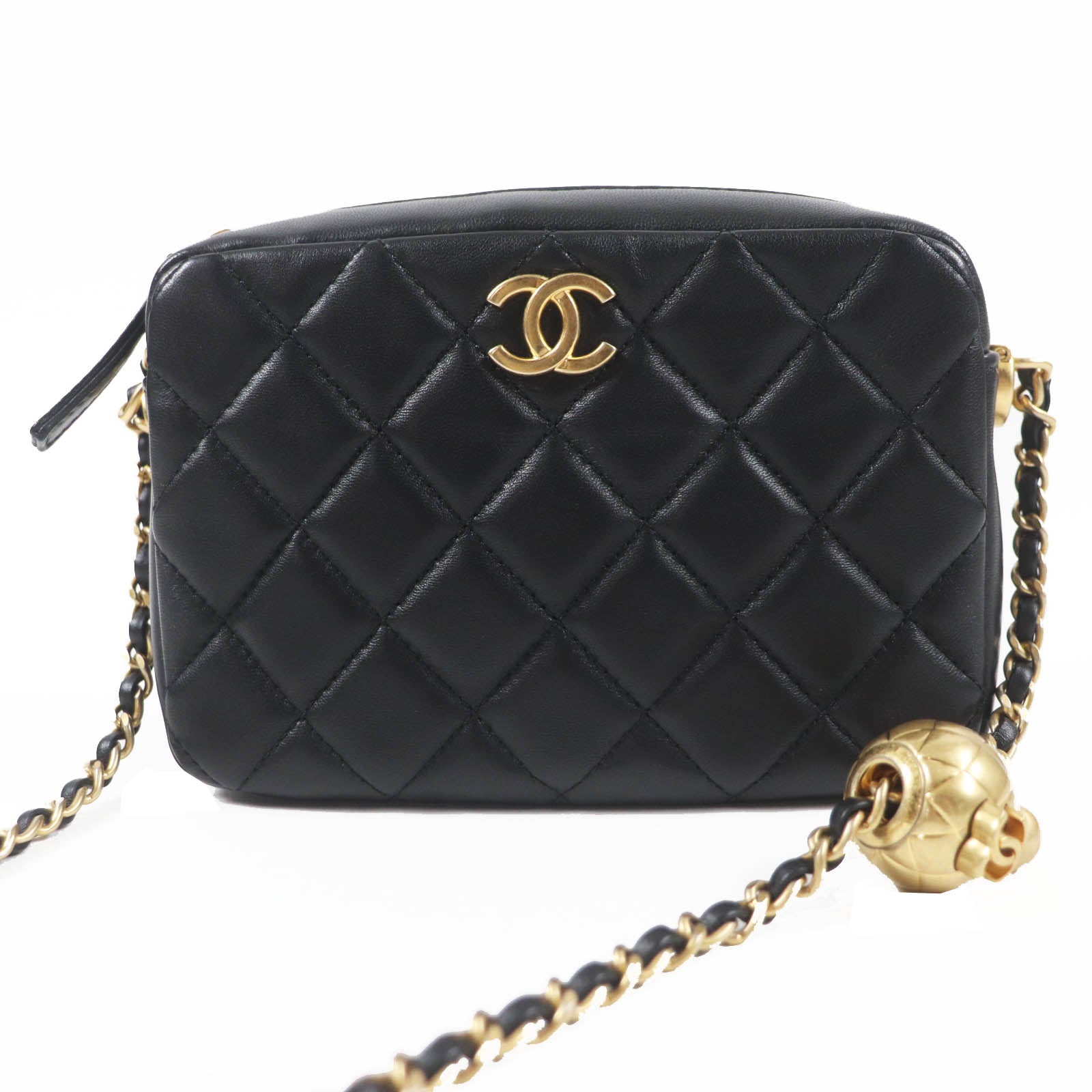 Chanel lambskin Matrasse Black Shoulder Bag 3