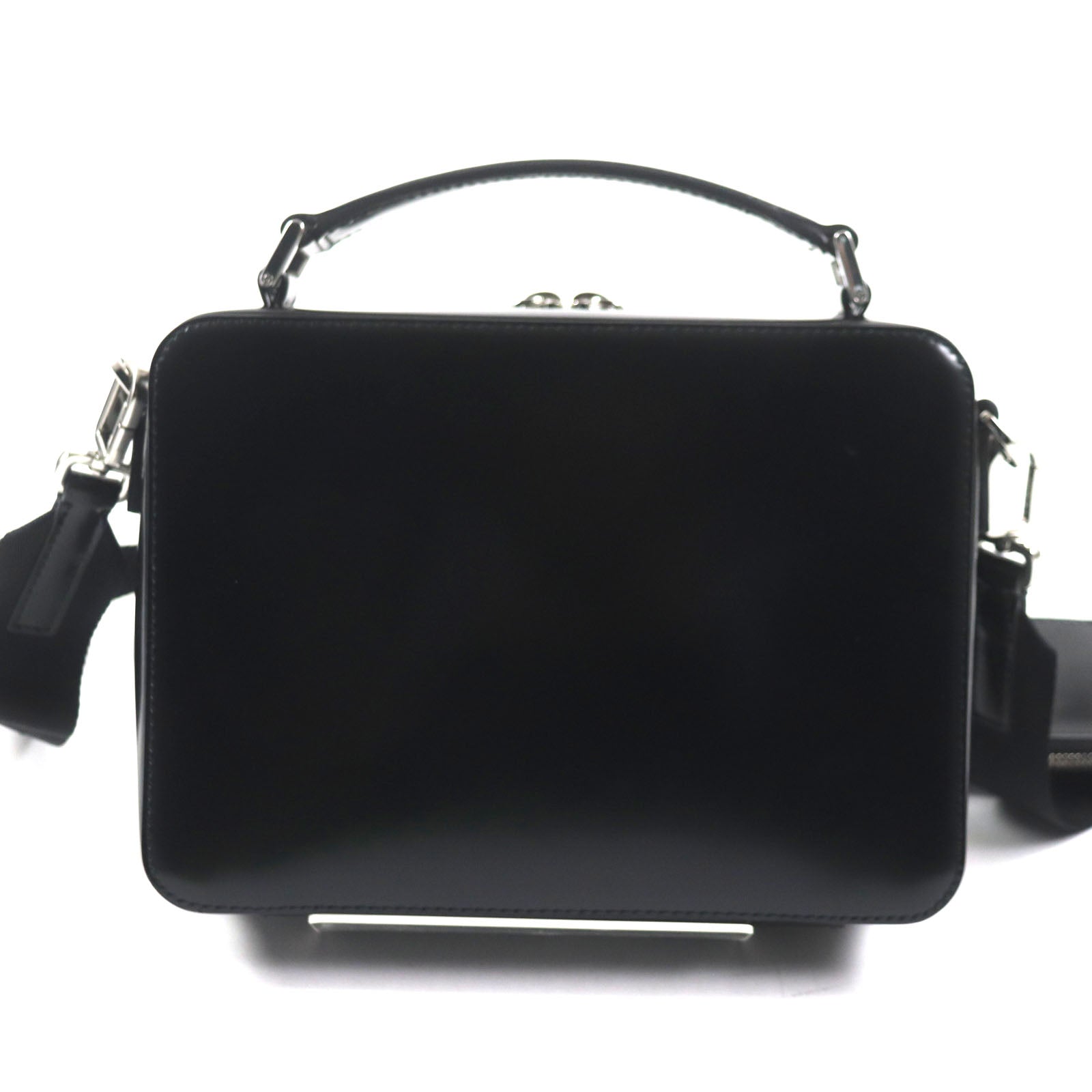 Shoulder Bag Brushed Brick Leather Black