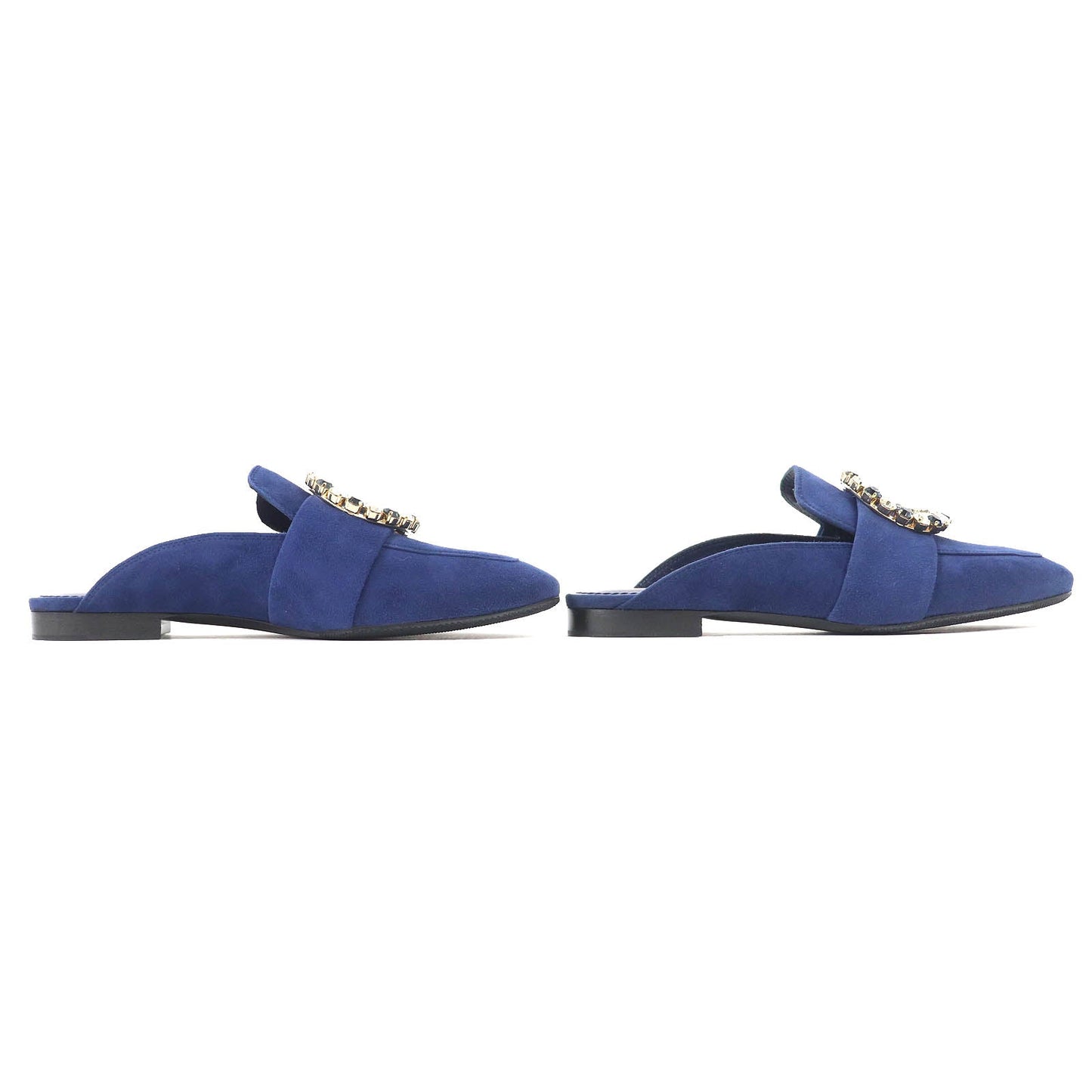 Louis Vuitton Mule Leather Suede Navy Shoes