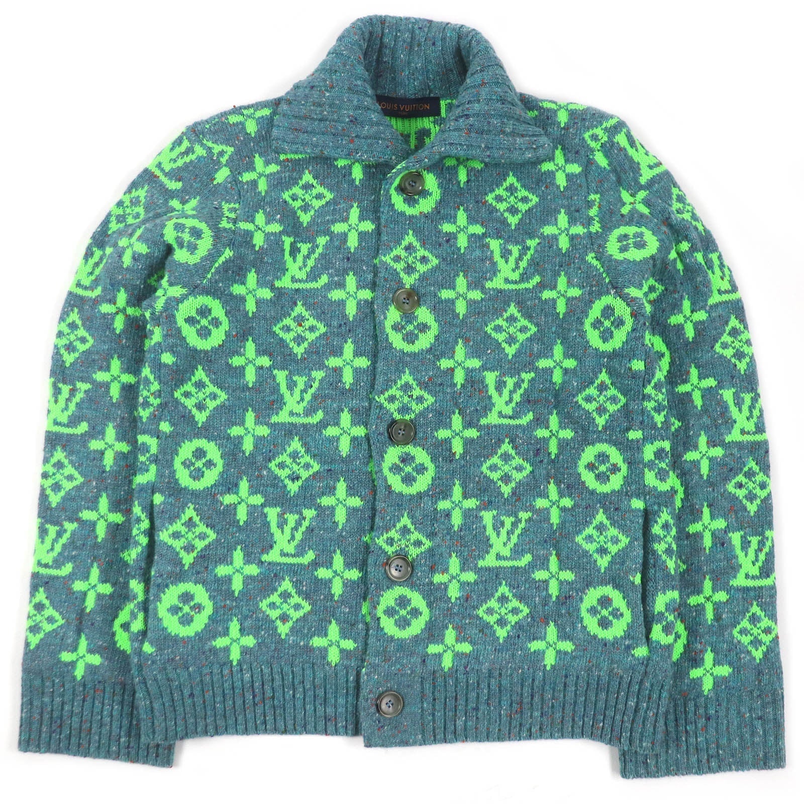 Louis Vuitton cardigan 24 polyamide L Wool Blue Handbag