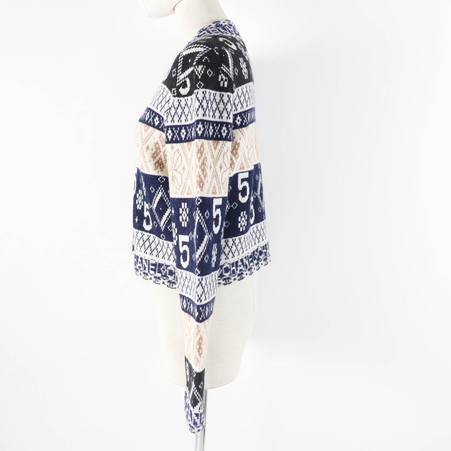 Chanel Cashmere Logo Print Cardigan Apparel