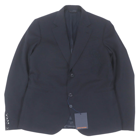 Louis Vuitton tailored jacket 1AASY3 Wool Cotton Navy Apparel