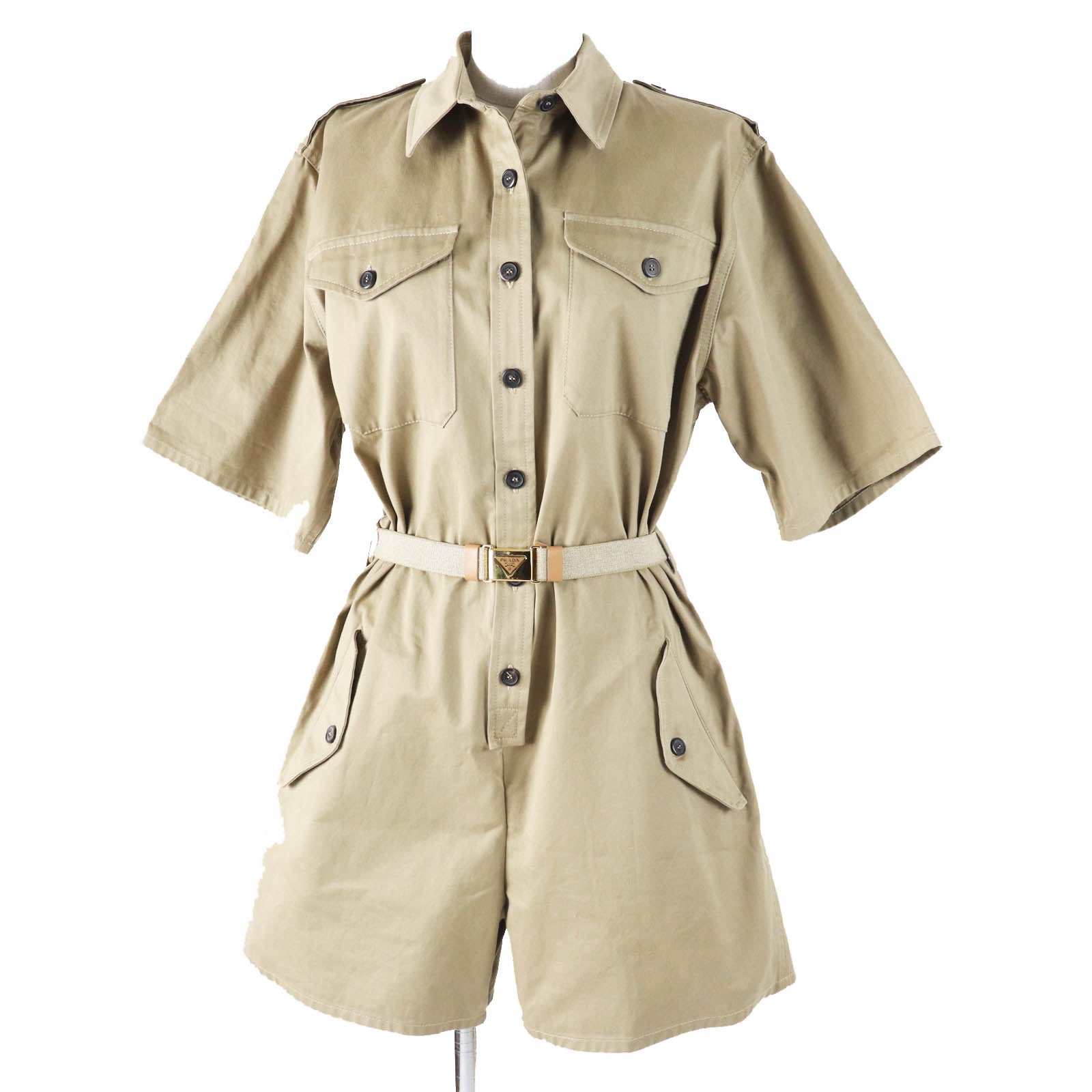 Tsunagi Main: % Cotton, Part: % Linen, Leather Beige Travel Bag