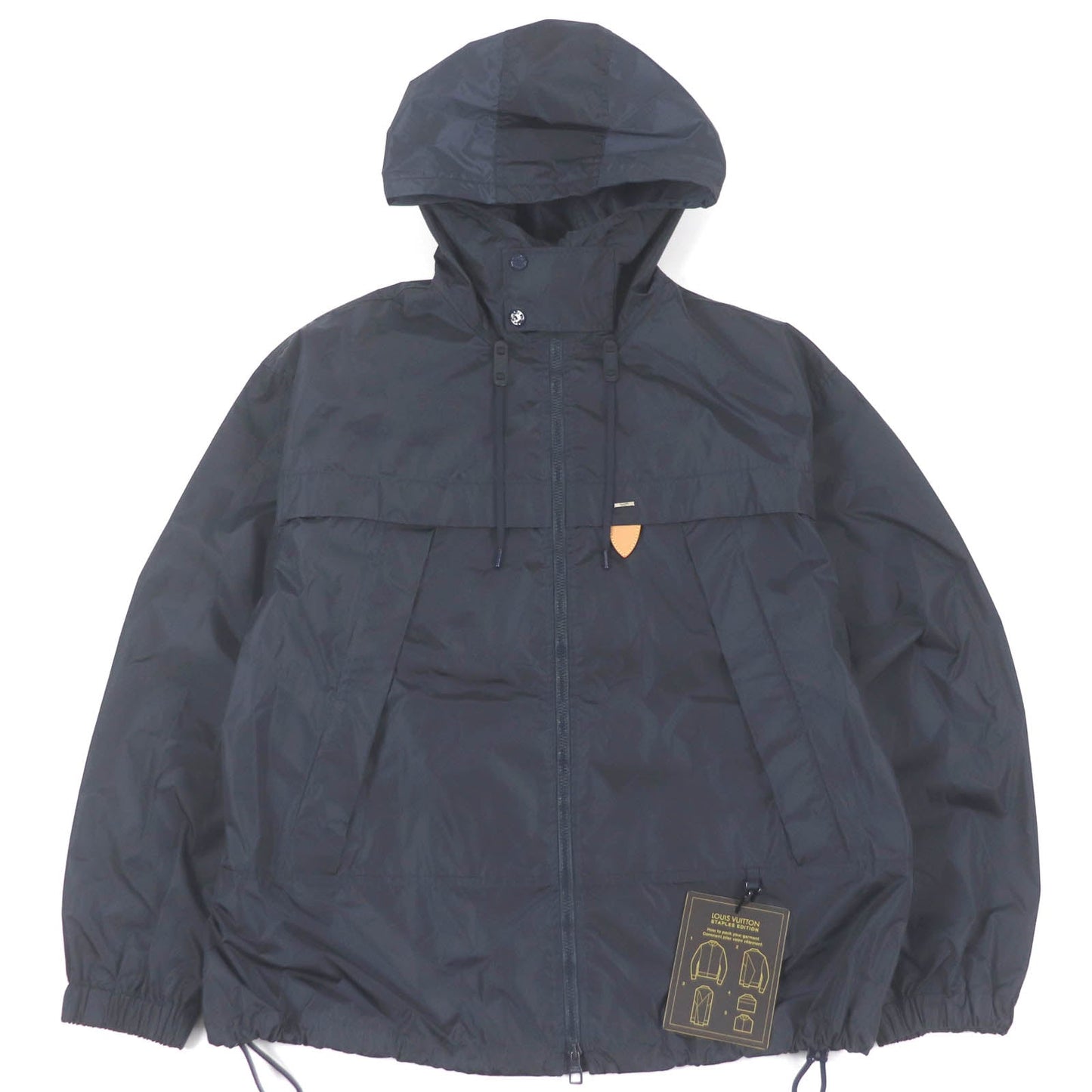 Louis Vuitton jacket Part Cowhide 56 Nylon Navy Apparel