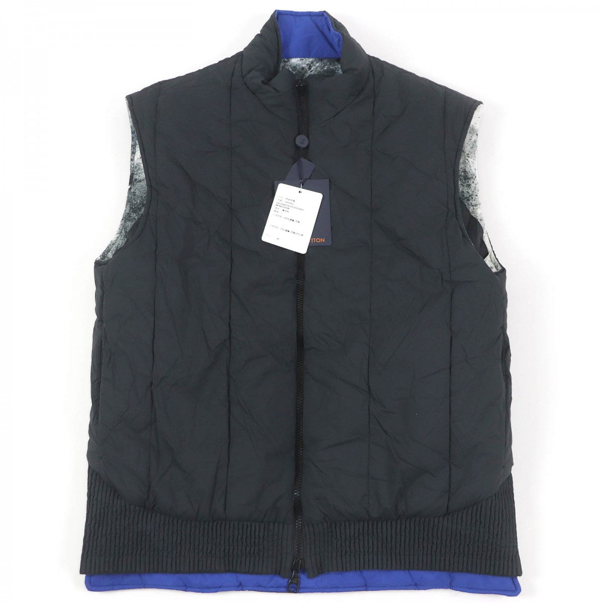 Louis Vuitton Vest Filling 75 Filling 25 Nylon Cotton Black Blue Handbag