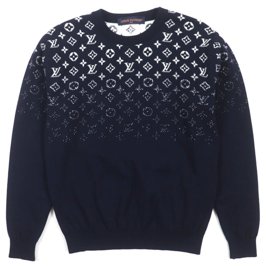 Louis Vuitton sweater HQN42W nit XS Monogram Cotton Navy Apparel