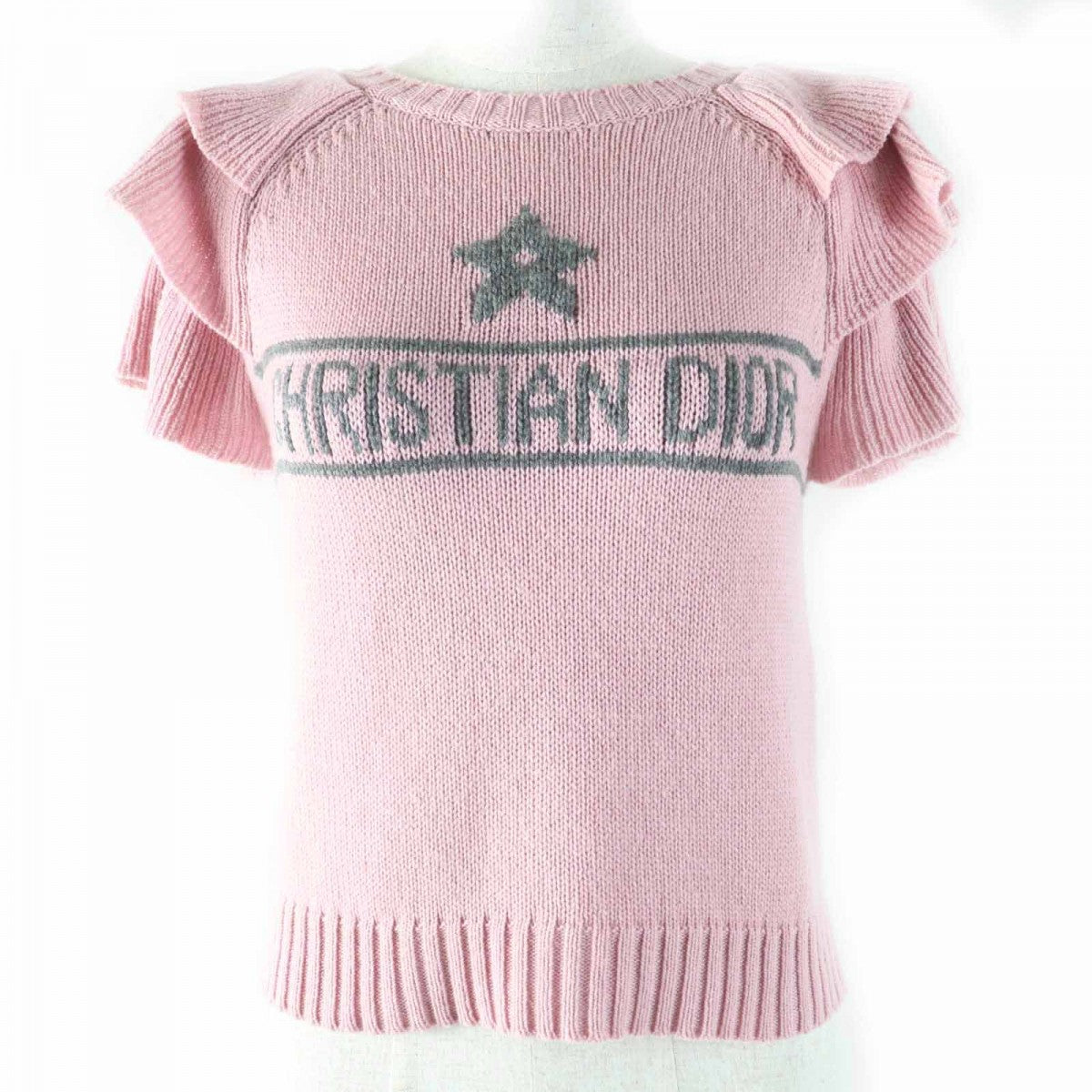 Dior Christian Knit Main: % Cashmere Gray Women Pink Travel Bag
