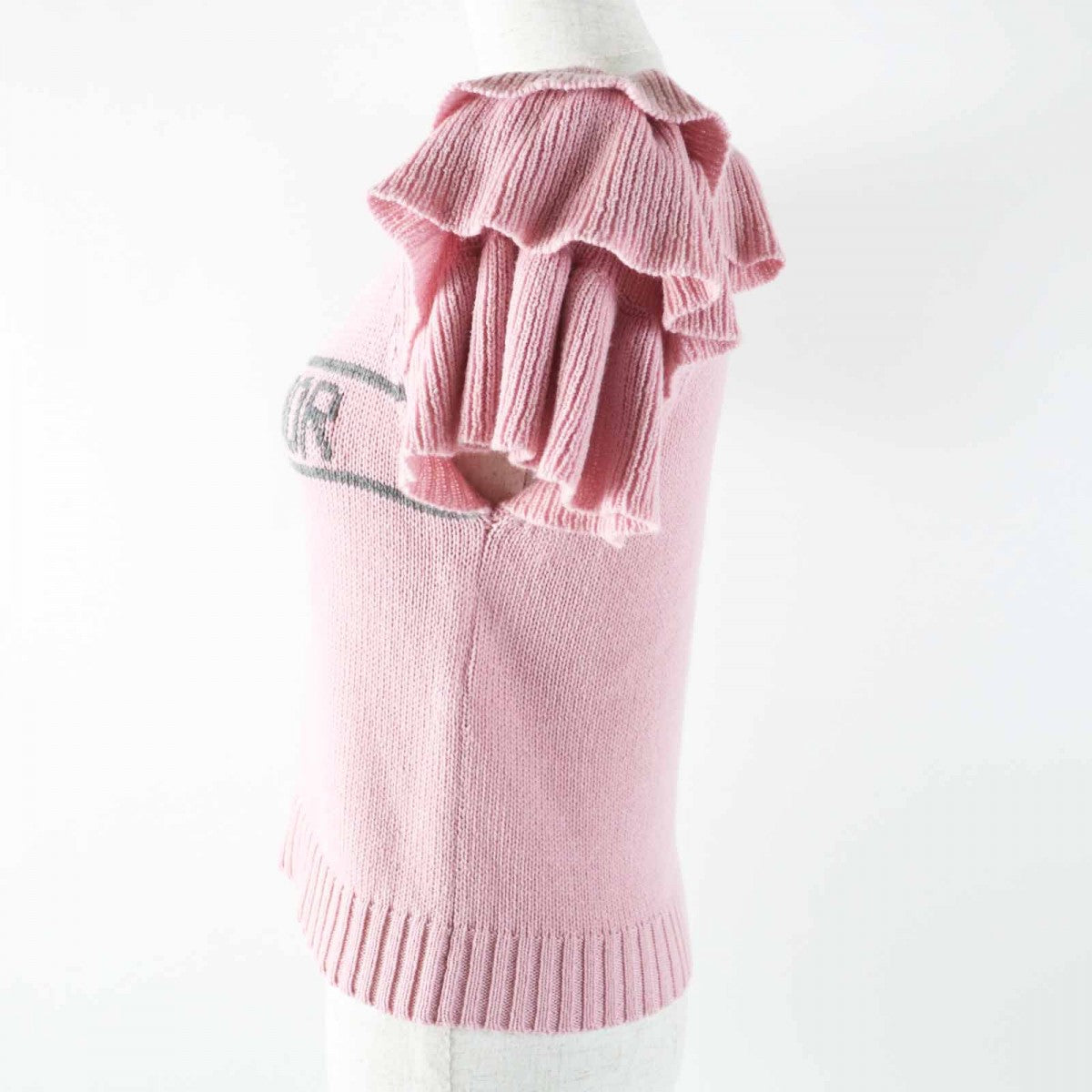 Dior Christian Knit Main: % Cashmere Gray Women Pink Travel Bag