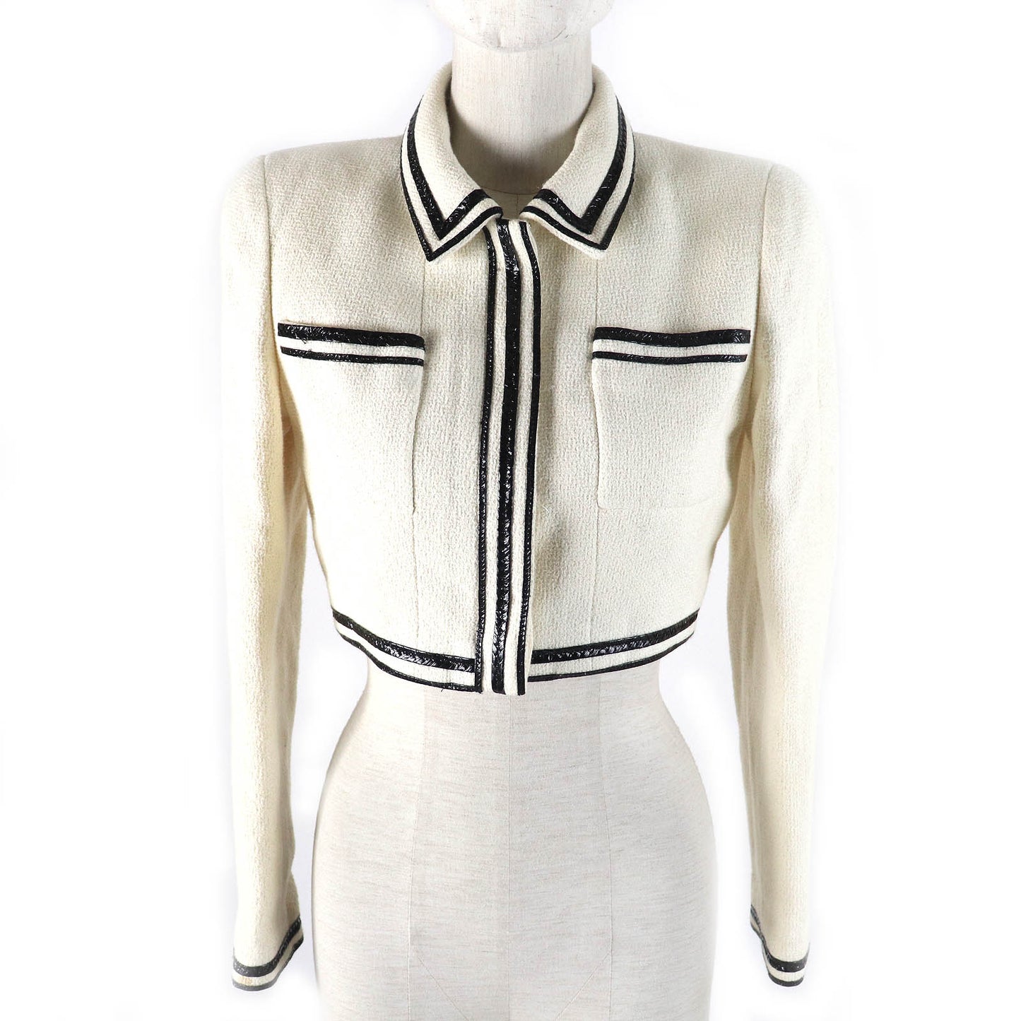 Chanel Tweed Jacket Cotton Silk 36