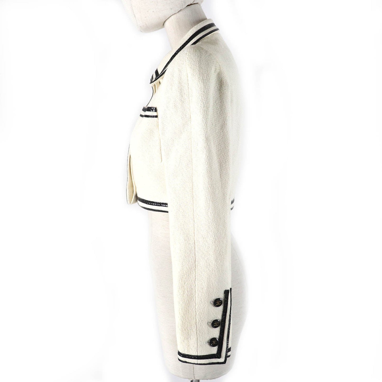 Chanel Tweed Jacket Cotton Silk 36