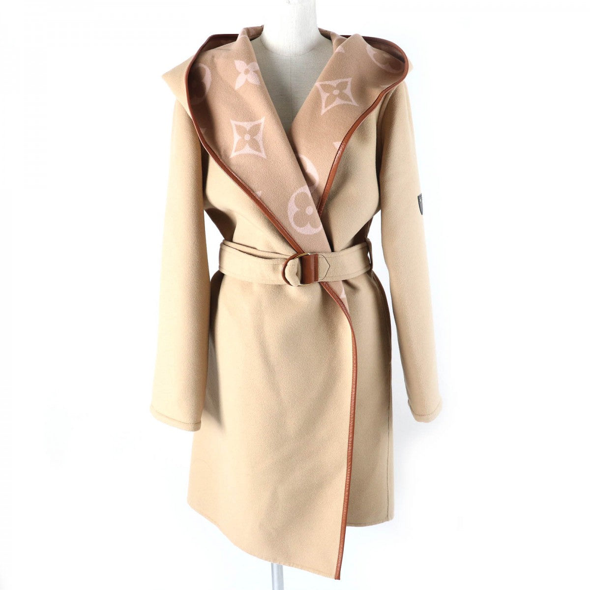 Louis Vuitton coat part sheepskin 38 Leather Wool Beige Apparel 2