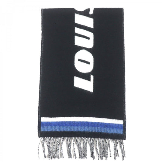 Louis Vuitton Scarf M73439 Forward Wool Black White Blue