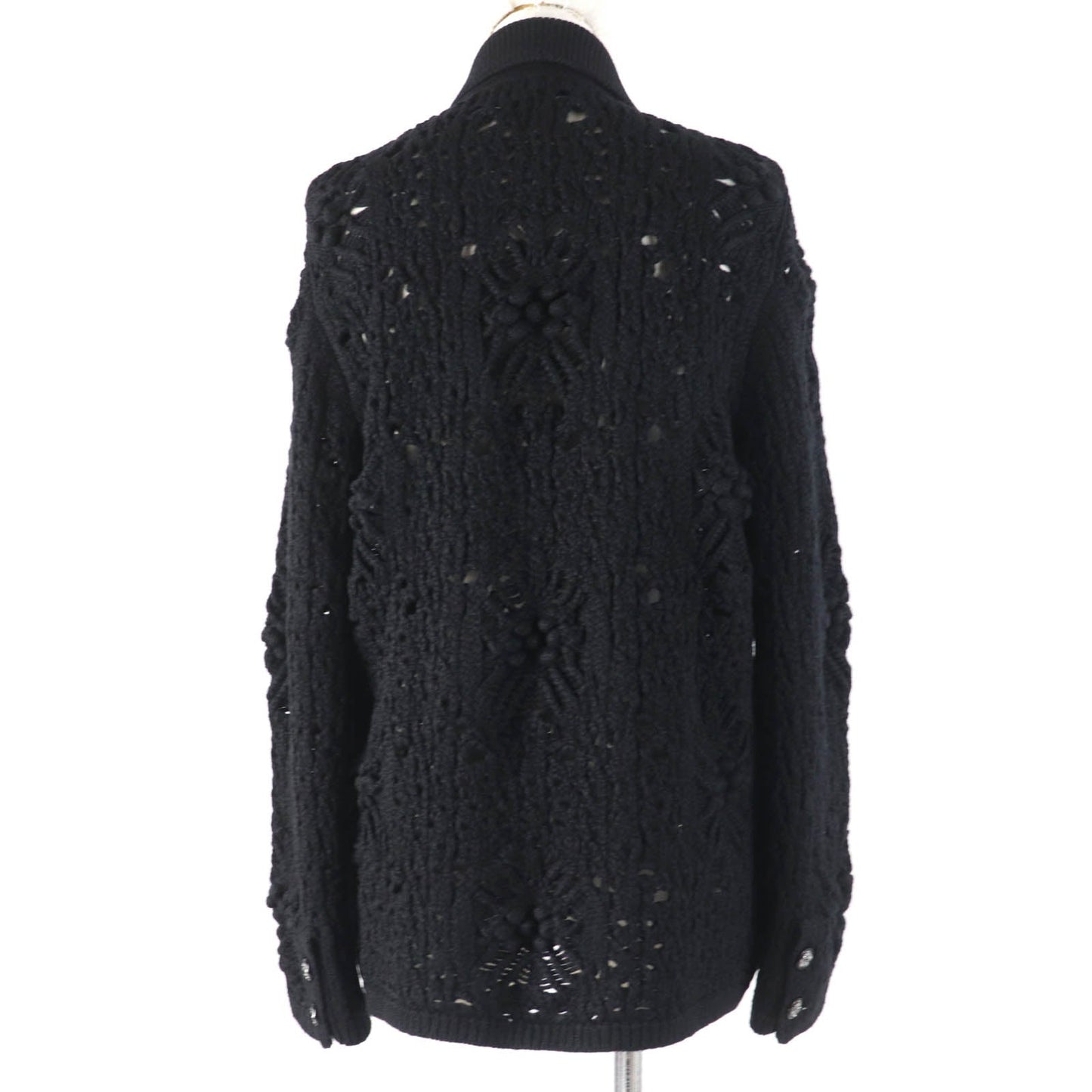 Chanel Cashmere Cardigan COCO Mark Button Black Apparel