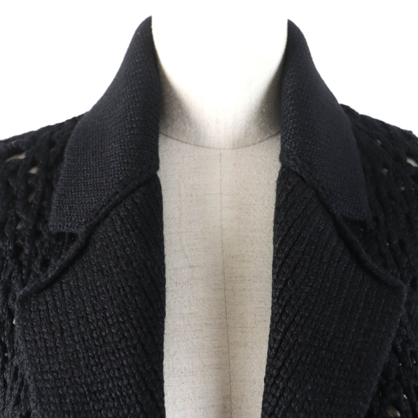 Chanel Cashmere Cardigan COCO Mark Button Black Apparel