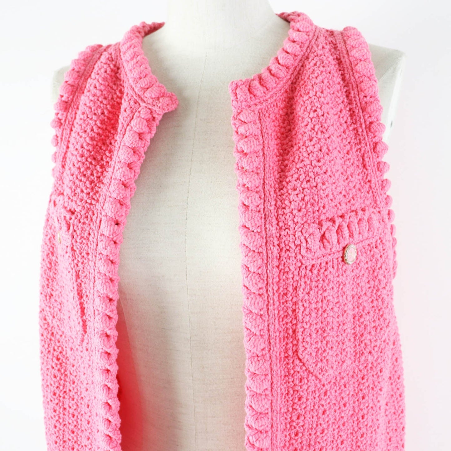 Chanel Cotton Polyamide Long Gilet 34 Bag