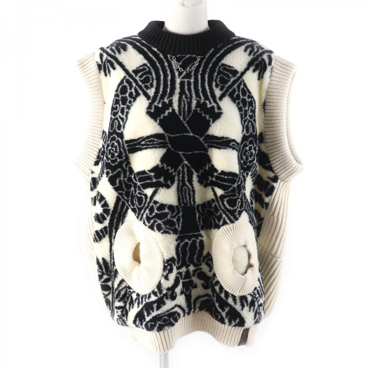 Louis Vuitton Vest XS Wool Black Handbag