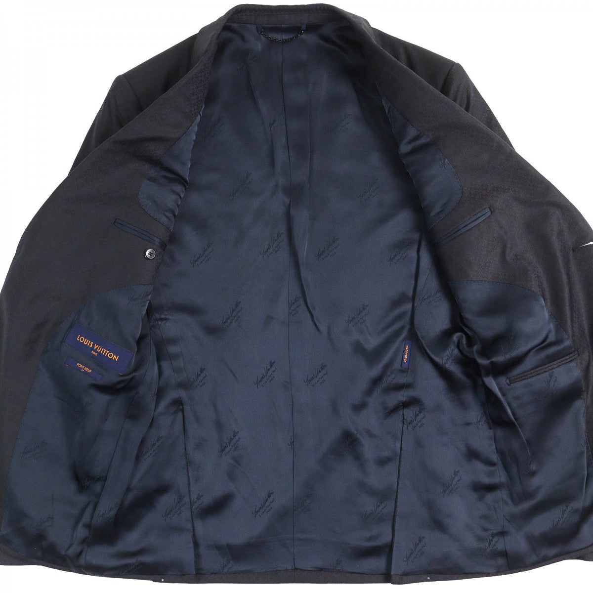 Louis Vuitton tailored jacket HOFJ8W Wool Navy Apparel