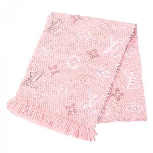 Louis Vuitton Scarf M73057 Crystal Escharp Mania Wool Pink Logo Apparel