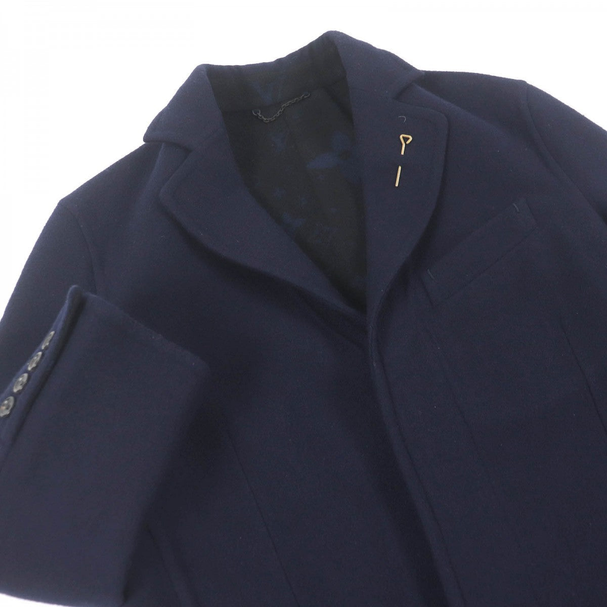Louis Vuitton Chester coat HJC55E Wool Cotton Navy Apparel