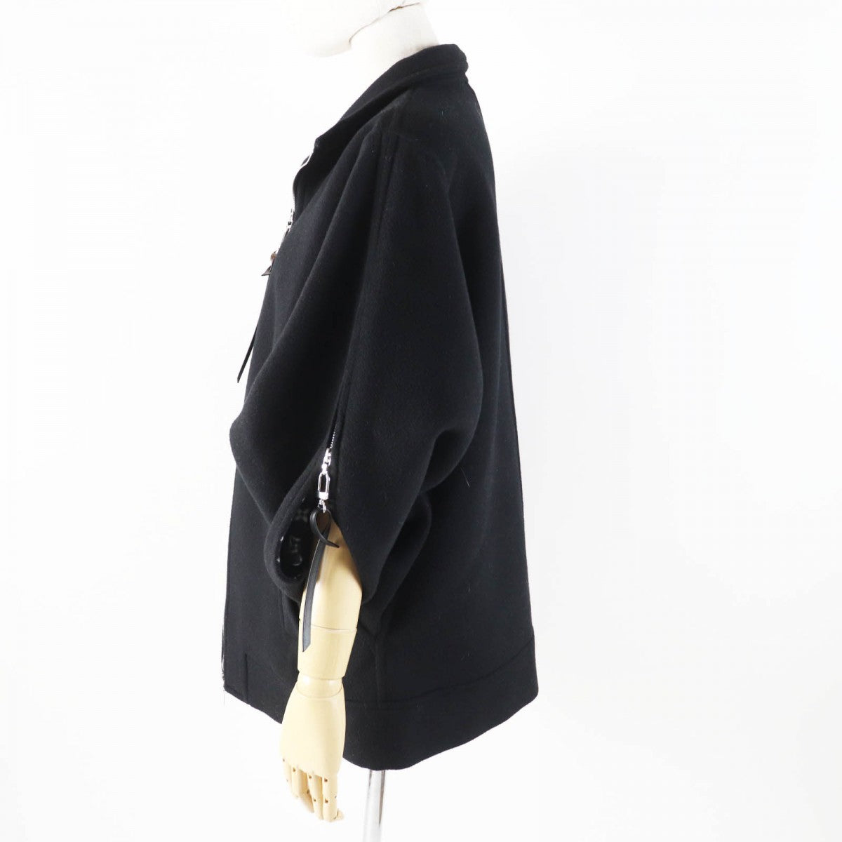 Louis Vuitton Jacket 1AGGMM Part 100 polyester Leather Wool Cotton Black Apparel