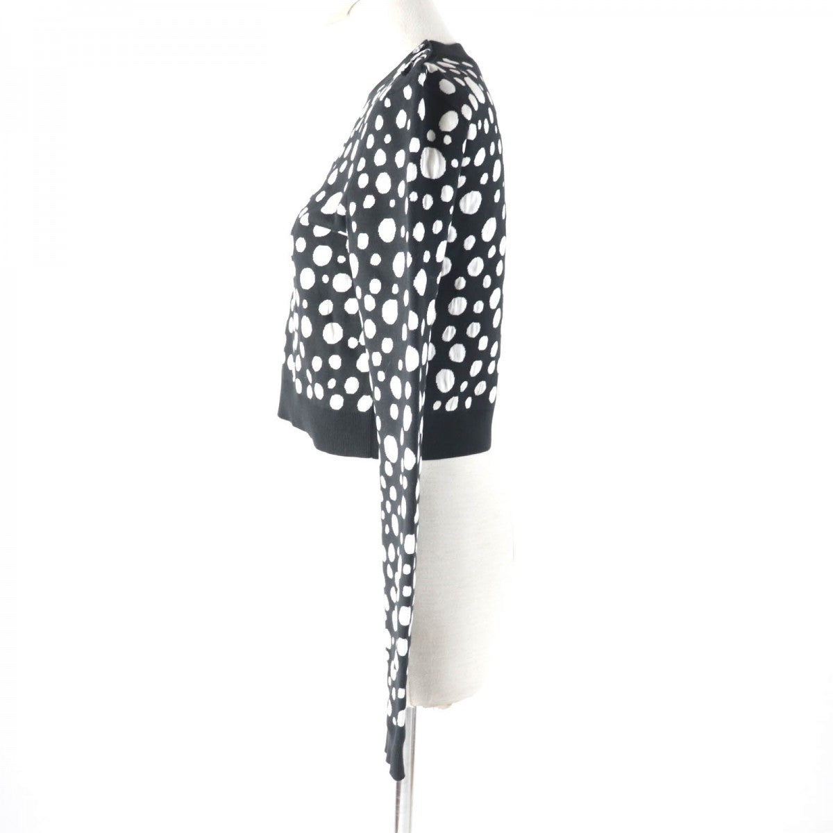 Louis Vuitton knit 1AB852 39 silk 5 Nylon Cotton Black White Handbag