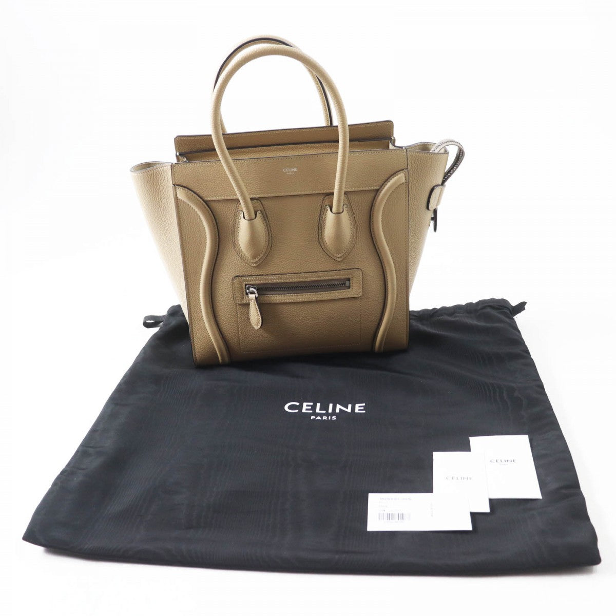 Main: Drummed Calfskin Yellow Luggage Micro Shopper Travel Bag