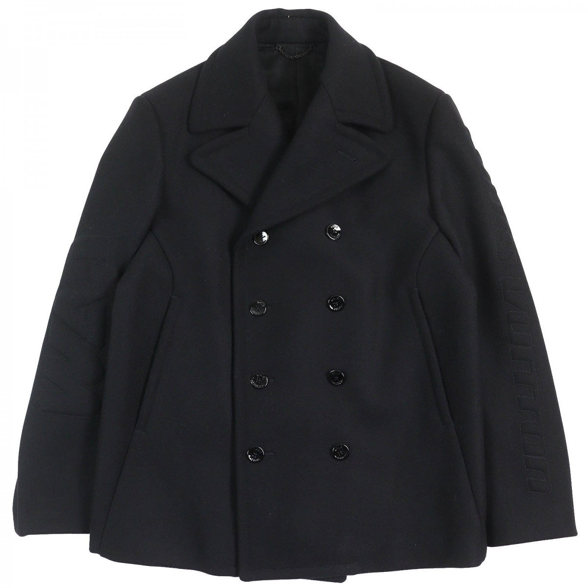 Louis Vuitton pea coat 1A8WQL Nylon Wool Black Apparel