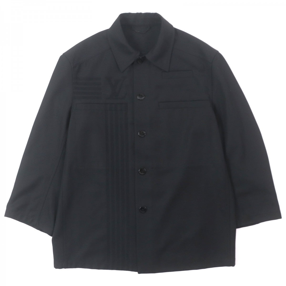 Louis Vuitton Jacket Wool Black Apparel