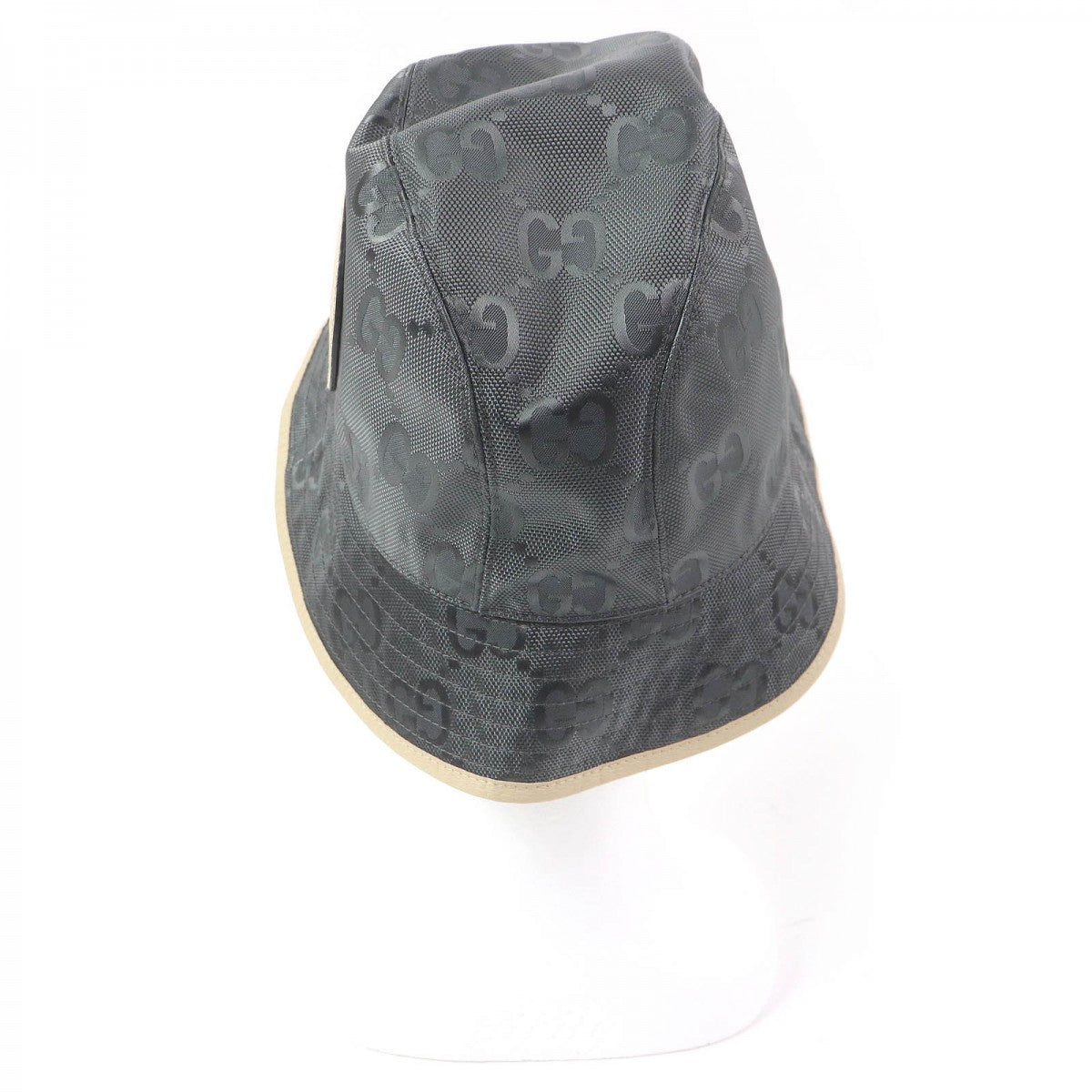 Gucci Leather Nylon Cotton Gray Hat